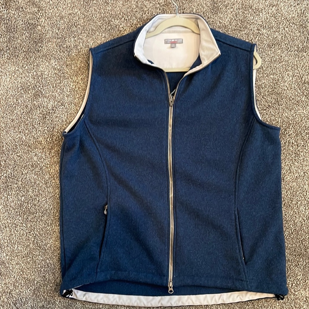 Peter Millar navy fleece vest